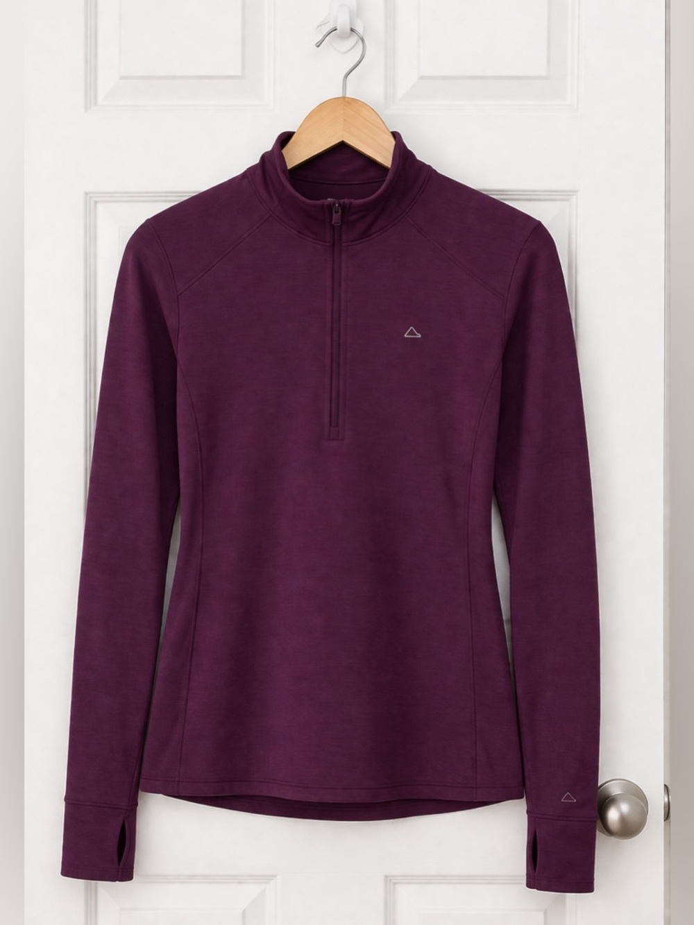 Paradox Plum Half-Zip Long Sleeve Top Sz S